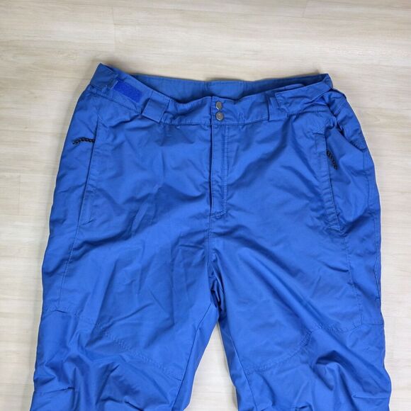 Columbia Snow Pants Blue Omni Heat Tech Insulated Thermal Ski Pants Size Large - Picture 3 of 12